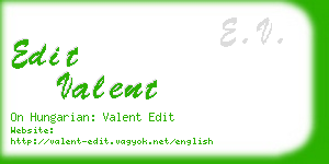 edit valent business card